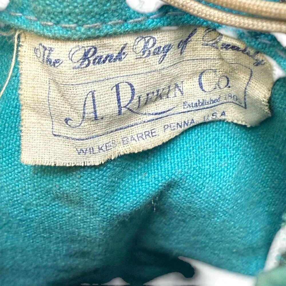 Vintage Bank Deposit Bag National Community New Jersey Bergen A. Rifkin Co.